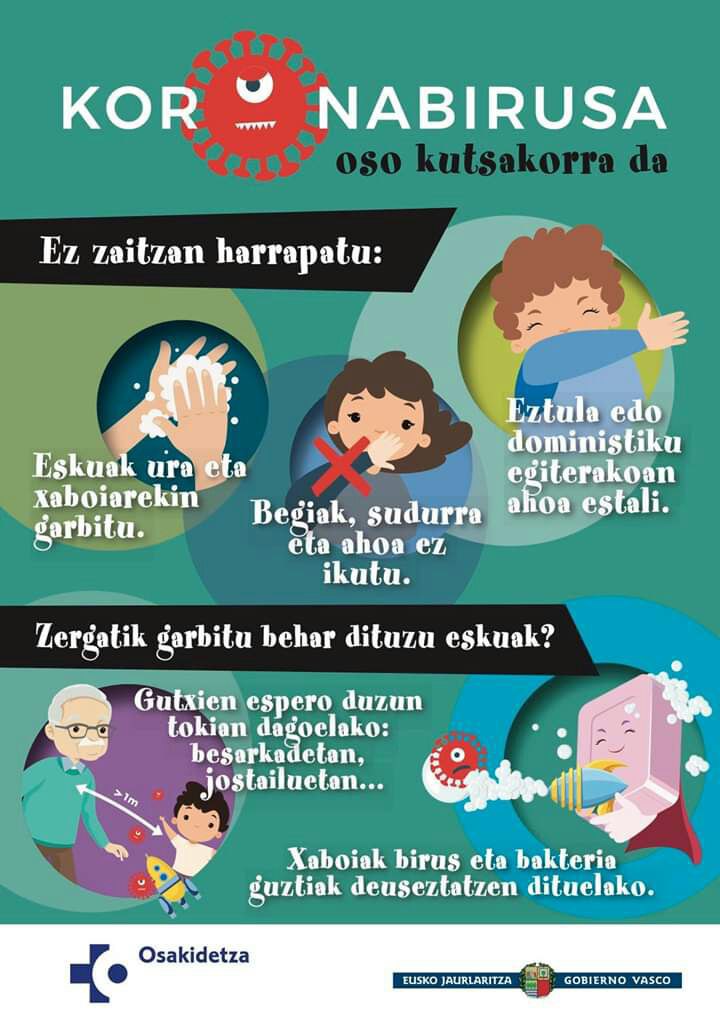 Koronavirus infografika baskskij euskadi deti